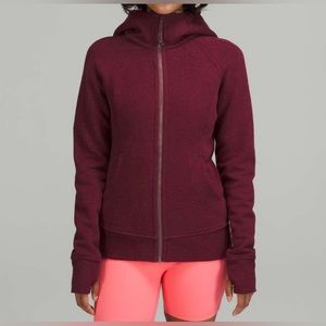 Lululemon Scuba Full-Zip Hoodie - Heathered Smoky Red